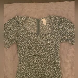 Hard-to-find h&m midi floral mint dress